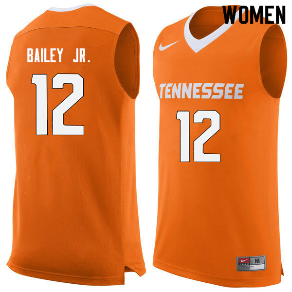 Women #12 Victor Bailey Jr. Tennessee Volunteers College Basketball Jerseys Sale-Orange